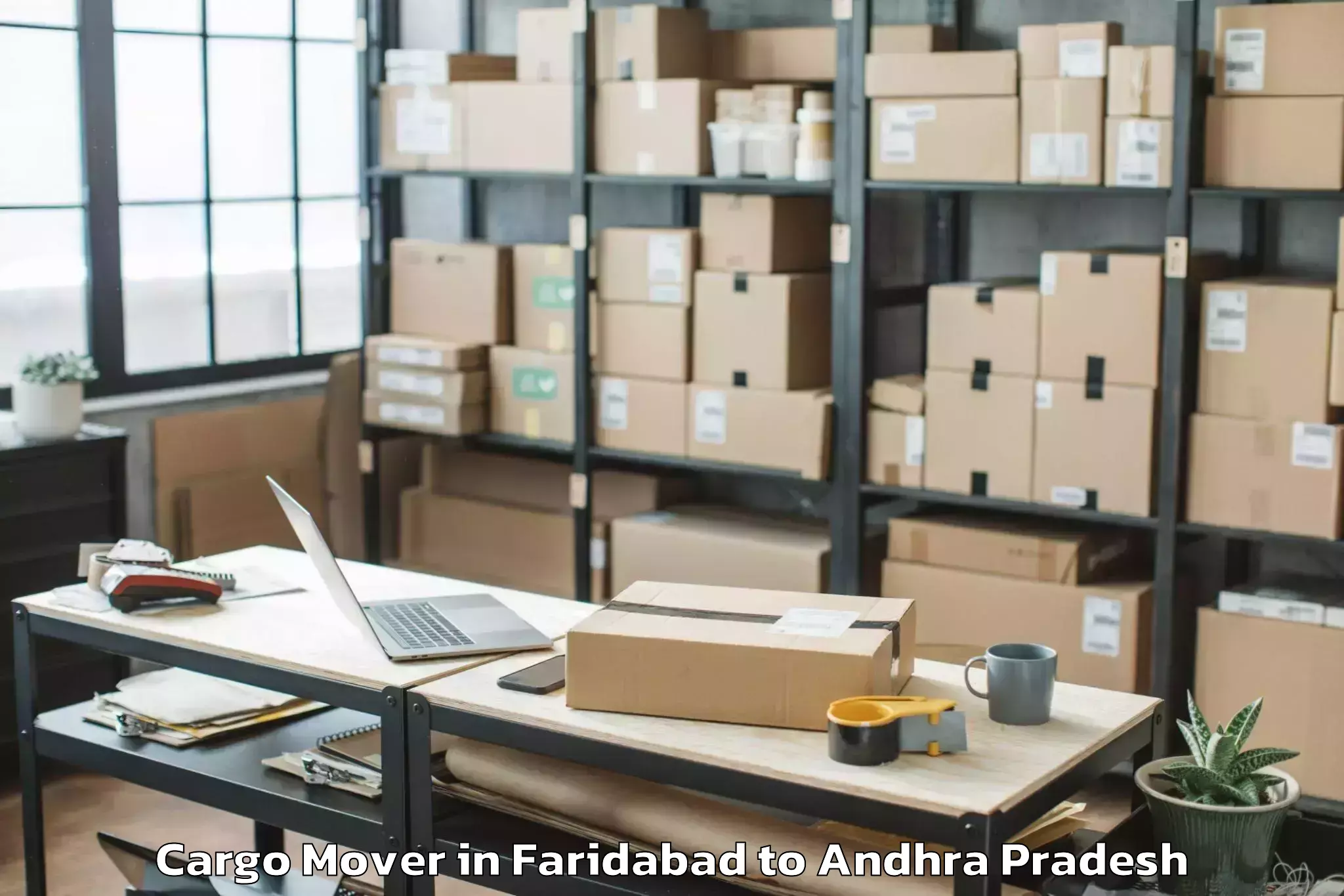 Easy Faridabad to Akasahebpet Cargo Mover Booking